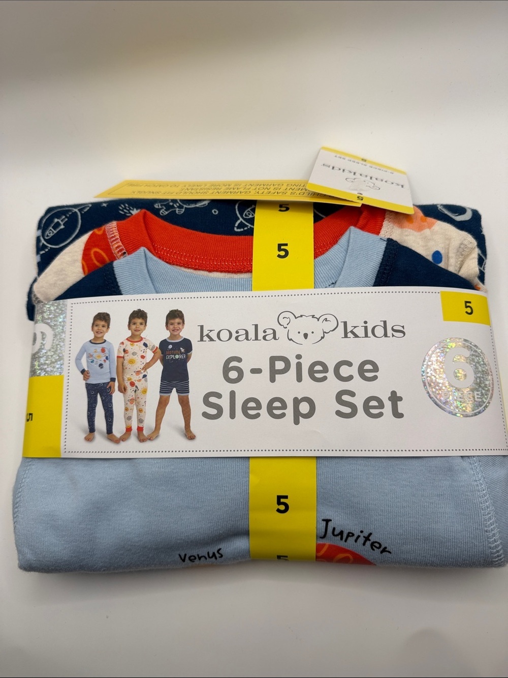Koala Kids Light Blue & Navy 6-Piece Sleep Set